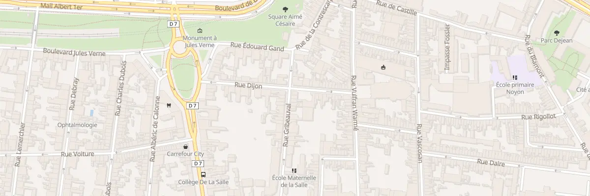 Plan du 3 Rue Gribeauval à Amiens