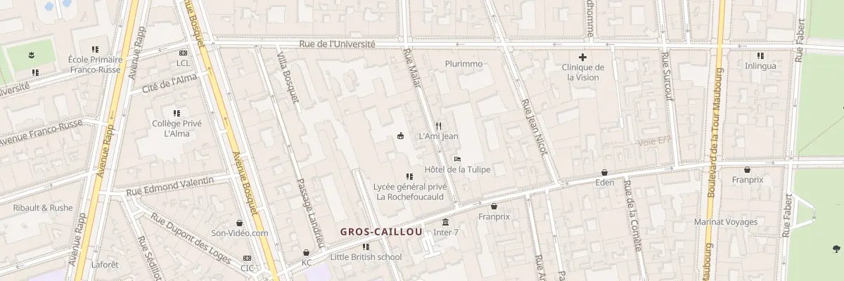 Plan du 18 Rue Malar à Paris 7e Arrondissement