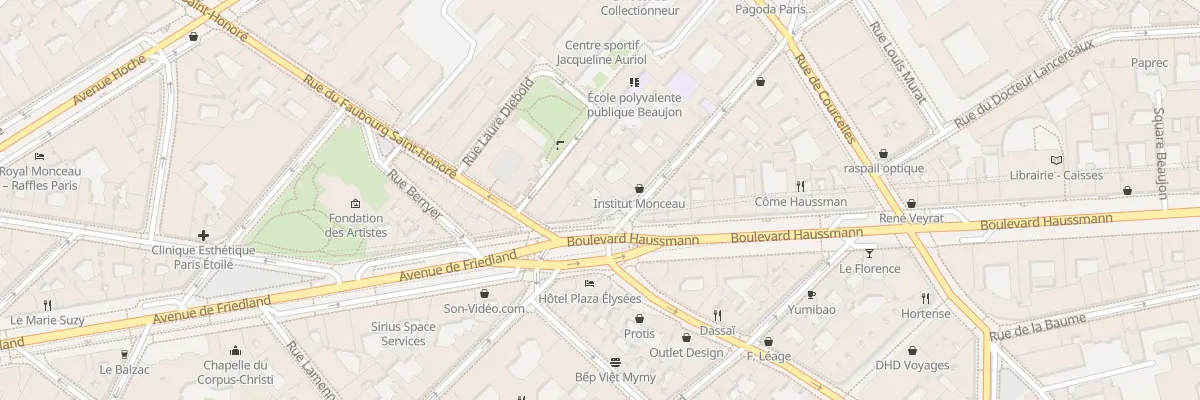 Plan du 3 Rue de Monceau à Paris 8e Arrondissement