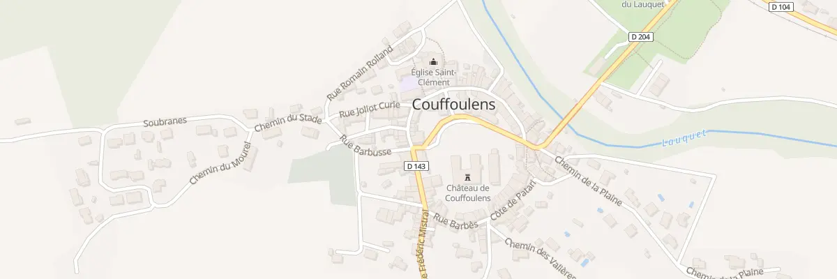 Plan du 16 Rue Jean Jaurès à Couffoulens