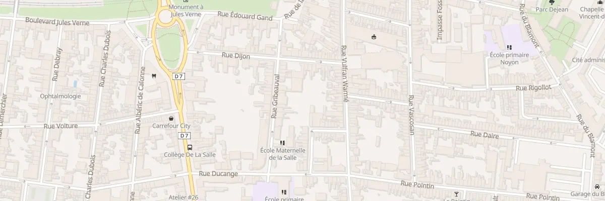 Plan du 11 Rue Gribeauval à Amiens
