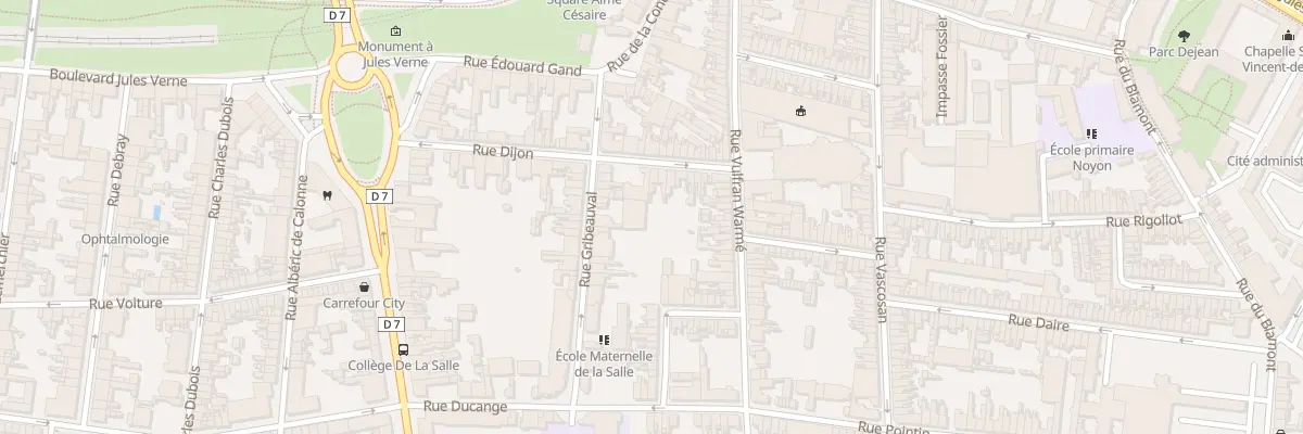 Plan du 9 Rue Gribeauval à Amiens