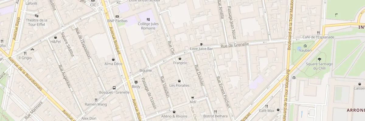 Plan du 163 Rue de Grenelle à Paris 7e Arrondissement