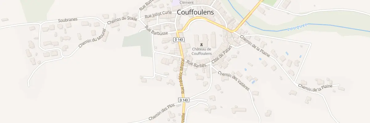 Plan du 7 Rue Frédéric Mistral à Couffoulens