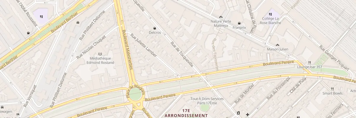 Plan du 99 Rue de Tocqueville à Paris 17e Arrondissement