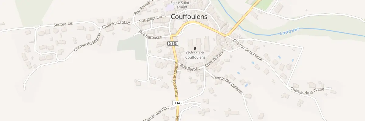 Plan du 12 Rue Barbès à Couffoulens