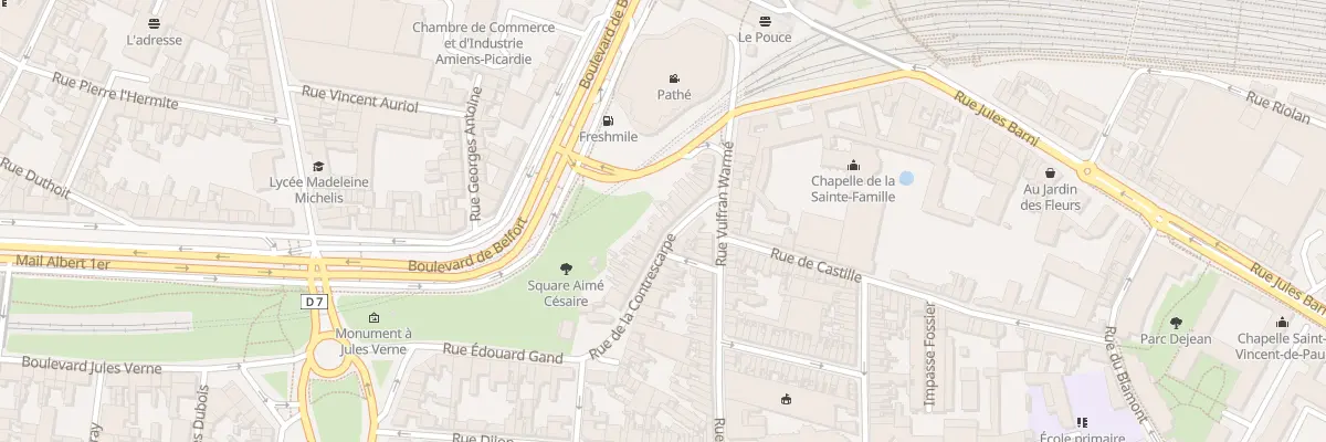Plan du 16 Rue de la Contrescarpe à Amiens