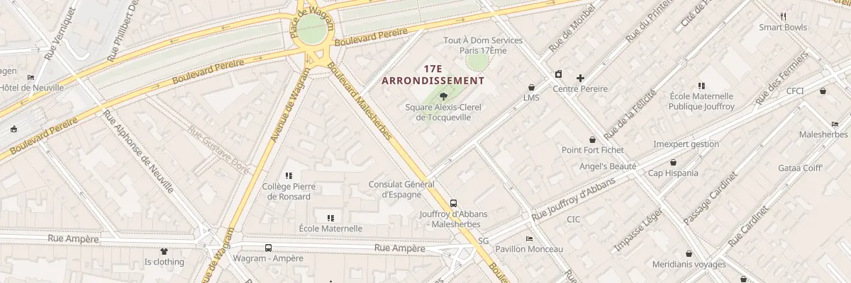 Plan du 154 Bd Malesherbes à Paris 17e Arrondissement