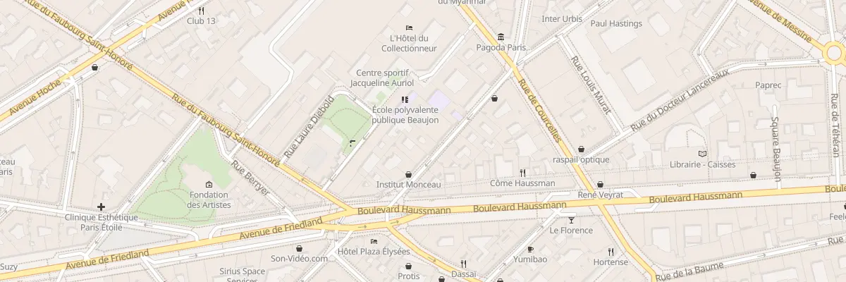 Plan du 9 Rue de Monceau à Paris 8e Arrondissement