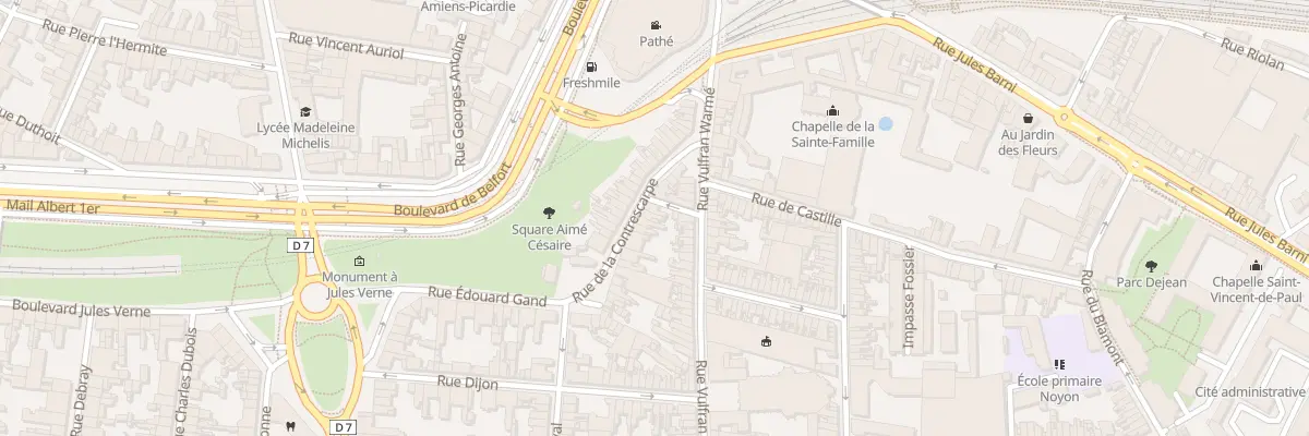 Plan du 9 Rue de la Contrescarpe à Amiens