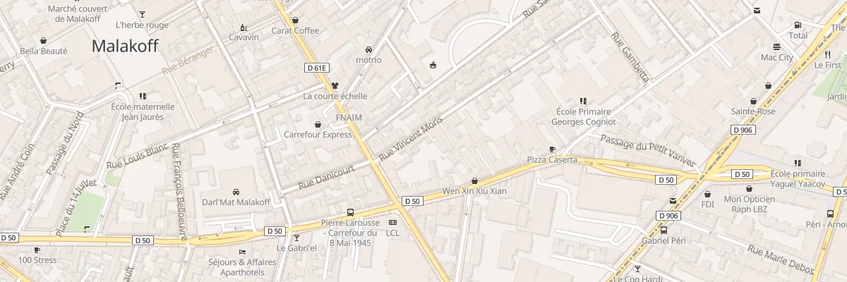 Plan du 24 Rue Vincent Moris à Malakoff
