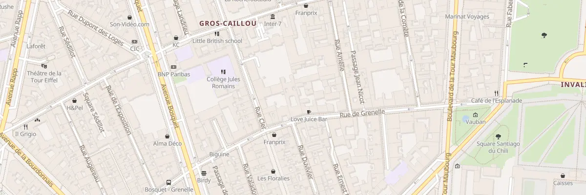 Plan du 180 Rue de Grenelle à Paris 7e Arrondissement