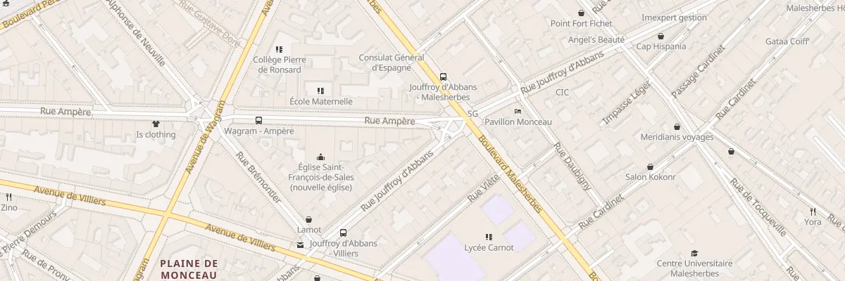 Plan du 54 Rue Jouffroy d’Abbans à Paris 17e Arrondissement