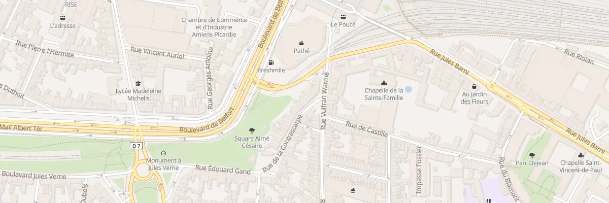Plan du 12 Rue de la Contrescarpe à Amiens