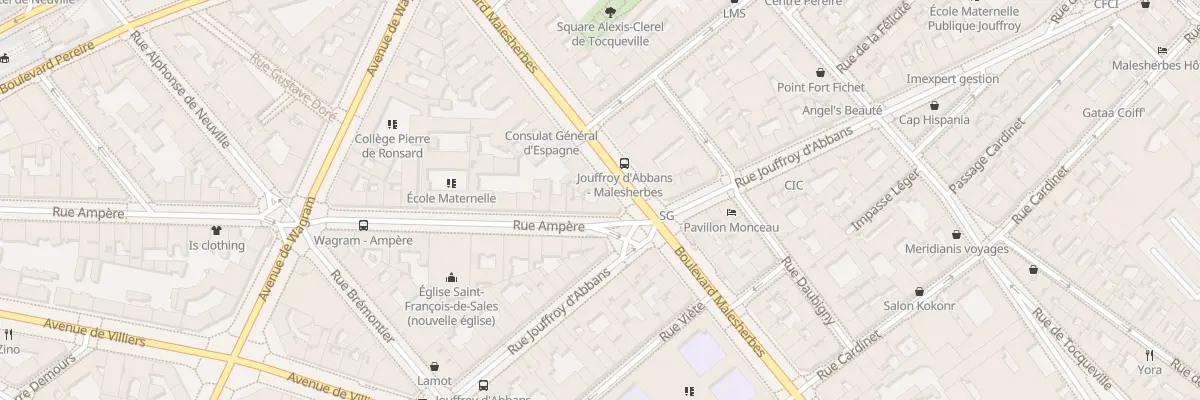 Plan du 155 Bd Malesherbes à Paris 17e Arrondissement