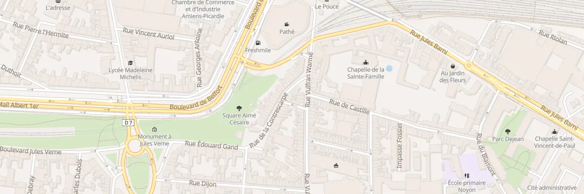 Plan du 5 Rue de la Contrescarpe à Amiens