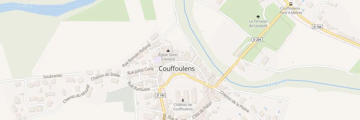 Plan de la Rue d’Estienne d’Orves à Couffoulens