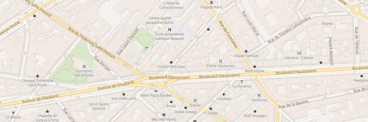 Plan du 6 Rue de Monceau à Paris 8e Arrondissement