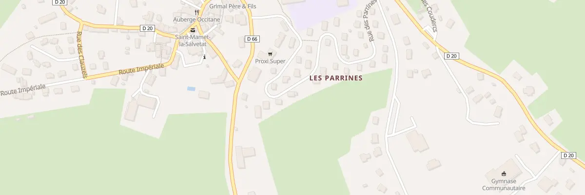 Plan du 5267K Les Parrines à Saint-Mamet-la-Salvetat