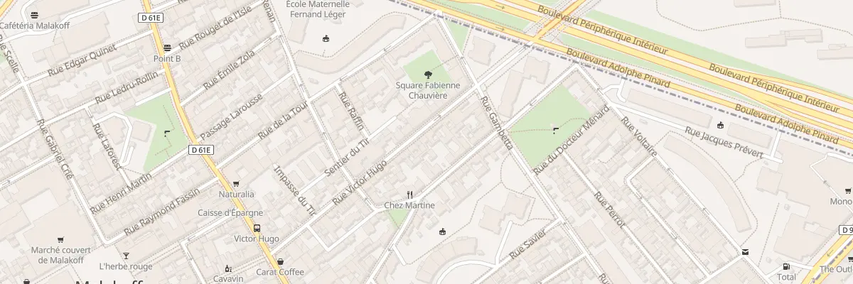 Plan du 9 Rue Victor Hugo à Malakoff