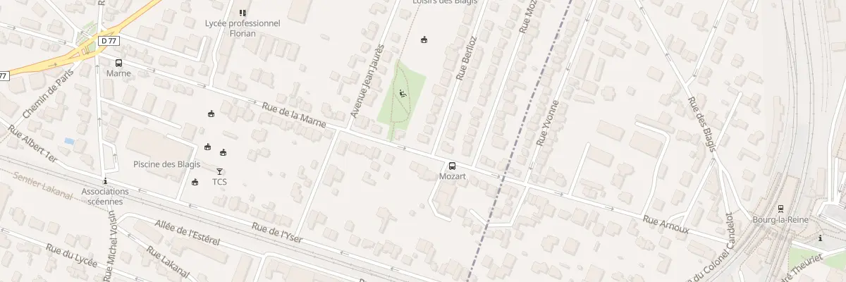 Plan du 1 Rue Berlioz à Sceaux