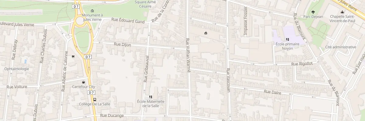 Plan du 74 Rue Vulfran Warmé à Amiens