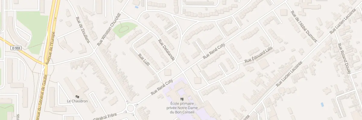 Plan du 10 Rue Gabriel Fauré à Amiens