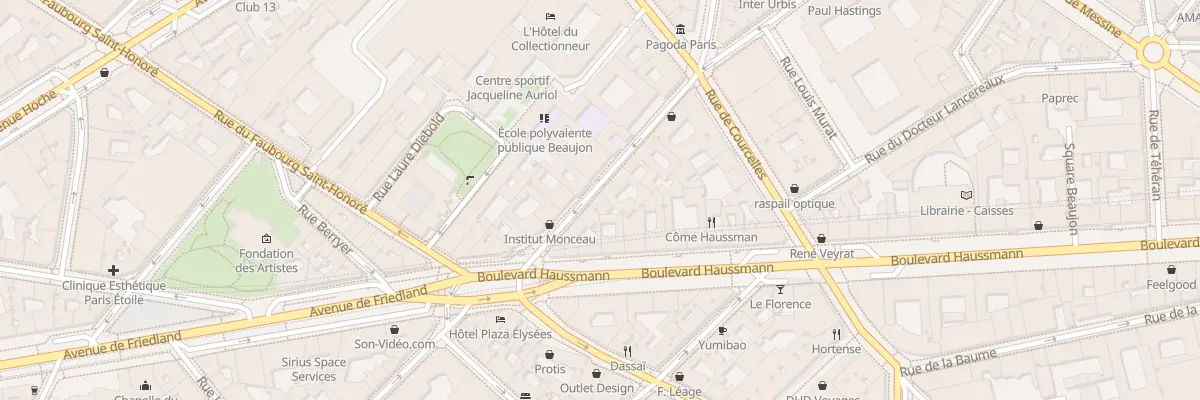 Plan du 8 Rue de Monceau à Paris 8e Arrondissement
