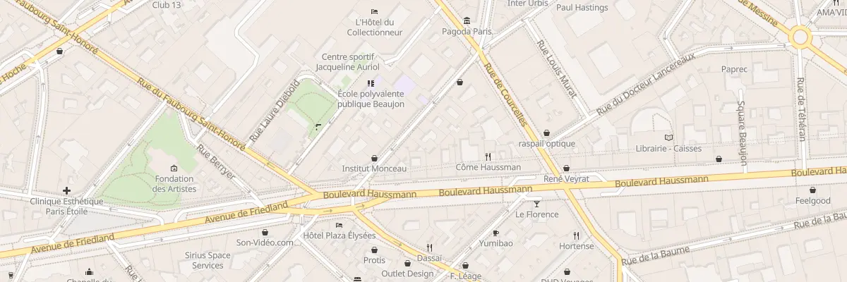 Plan du 10 Rue de Monceau à Paris 8e Arrondissement
