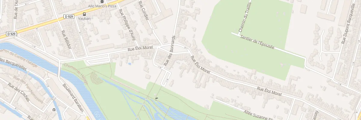 Plan du 100 Rue Eloi Morel à Amiens