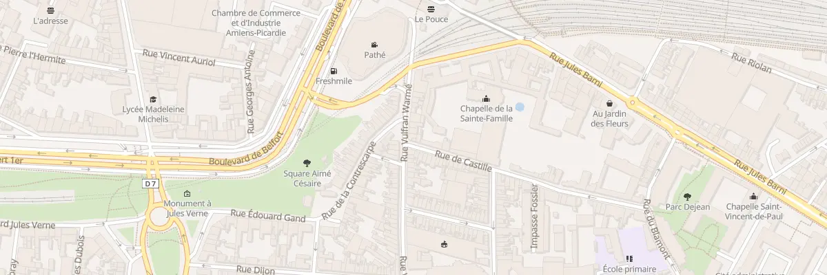 Plan du 1 Rue de Castille à Amiens
