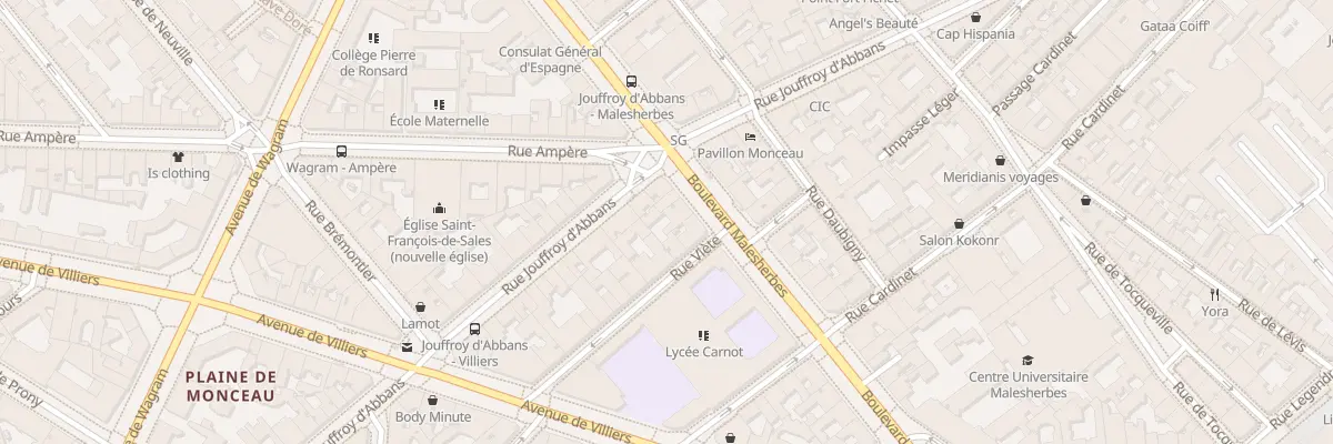 Plan du 149 Bd Malesherbes à Paris 17e Arrondissement