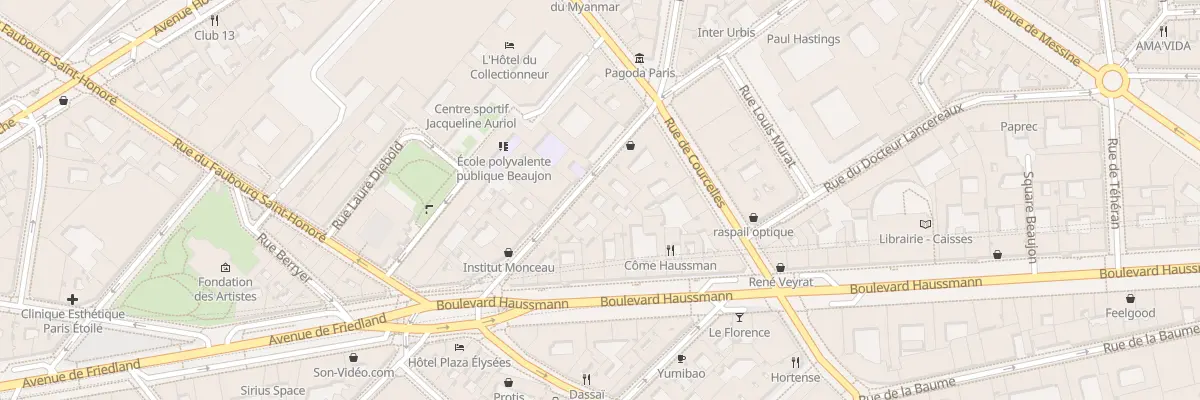 Plan du 14 Rue de Monceau à Paris 8e Arrondissement