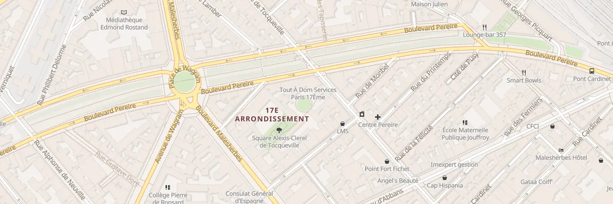 Plan du 55 Bd Pereire à Paris 17e Arrondissement