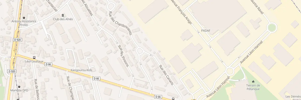 Plan du 5 Rue des Canaris à Antony