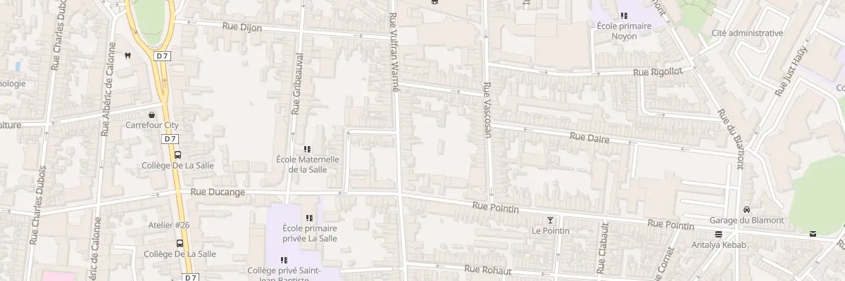 Plan du 93 Rue Vulfran Warmé à Amiens