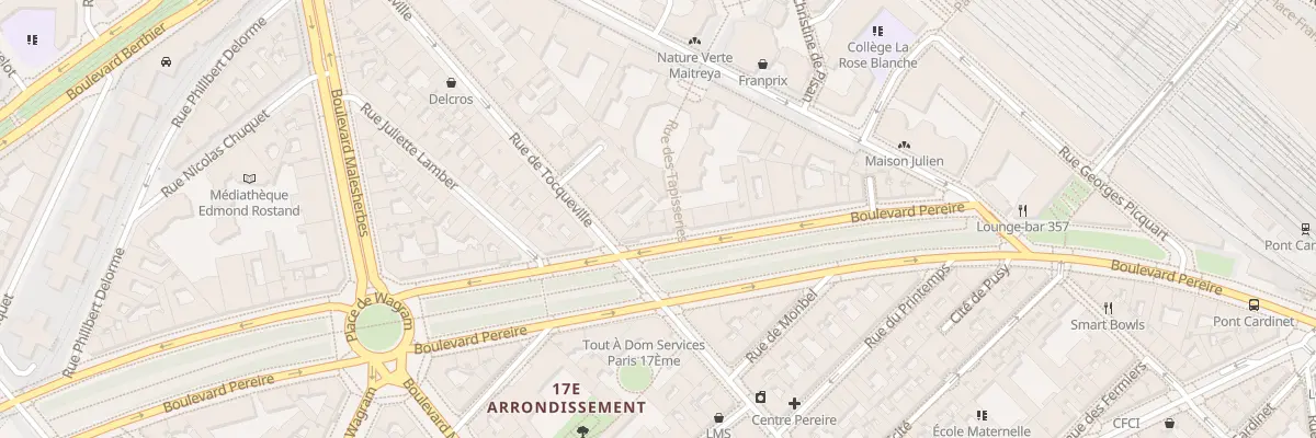 Plan du 30 Bd Pereire à Paris 17e Arrondissement
