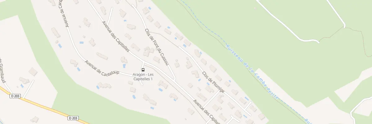Plan des Capitelles Sud à Aragon