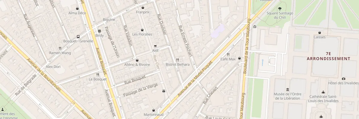 Plan du 23 Rue Duvivier à Paris 7e Arrondissement