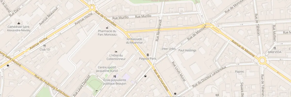 Plan du 52 Rue de Courcelles à Paris 8e Arrondissement