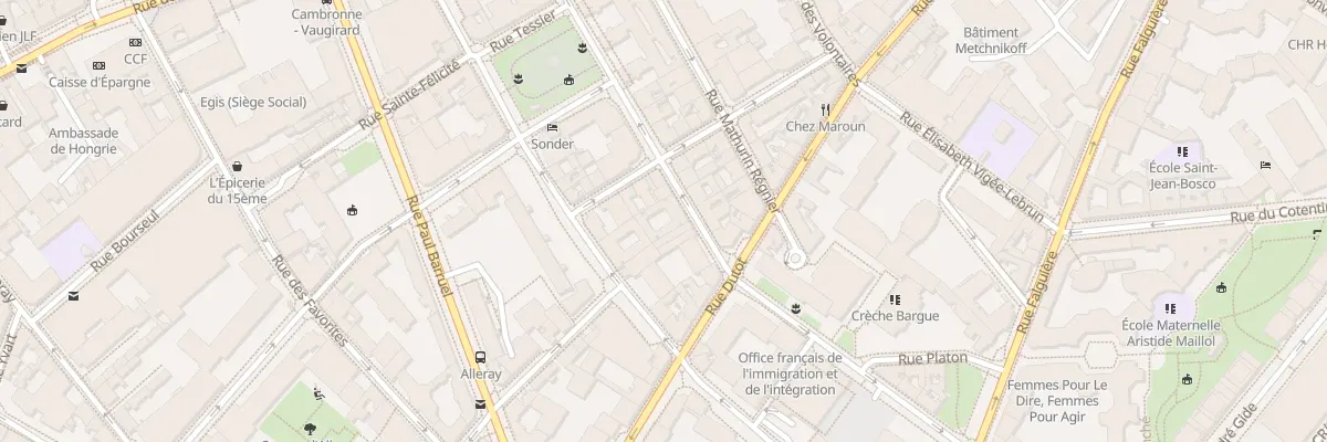 Plan du 30 Rue Bargue à Paris 15e Arrondissement