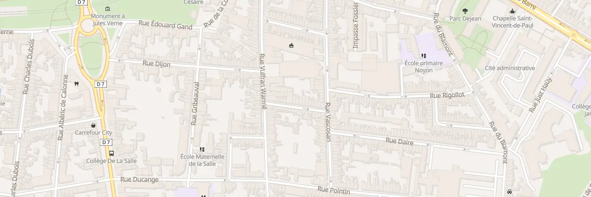 Plan du 11 Rue Dewailly à Amiens