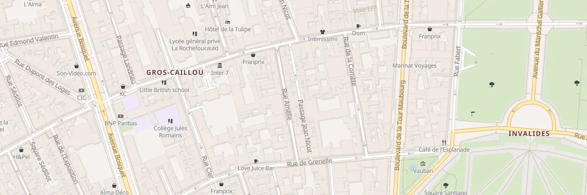 Plan du 11B Rue Amélie à Paris 7e Arrondissement