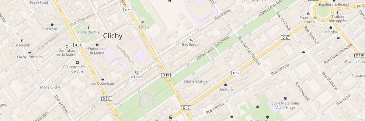 Plan du 5 All Léon Gambetta à Clichy