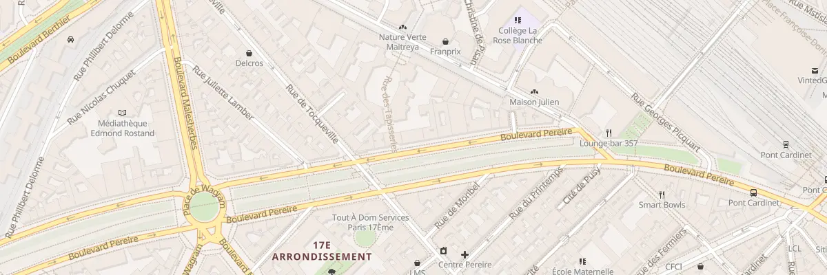 Plan du 28 Bd Pereire à Paris 17e Arrondissement