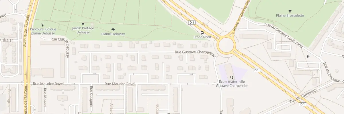 Plan du 28 Rue Gustave Charpentier à Amiens