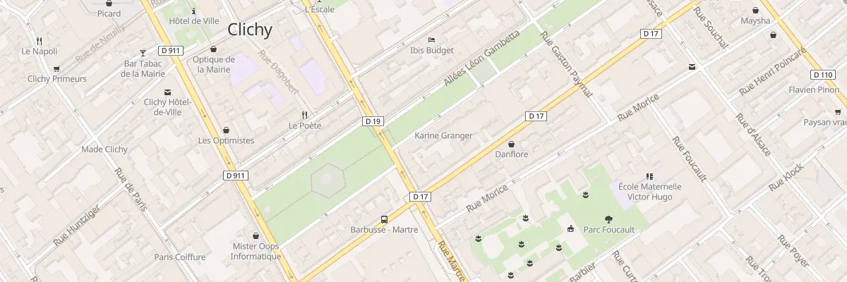Plan du 4 All Léon Gambetta à Clichy