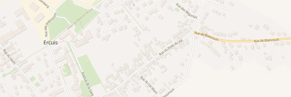 Plan du 161 Rue du Puits du Val à Ercuis