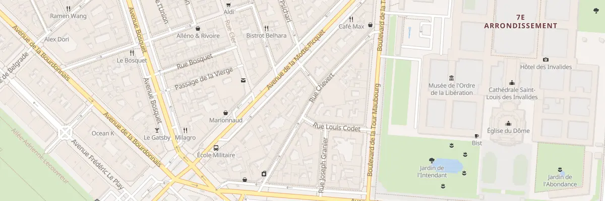 Plan du 22 Rue Chevert à Paris 7e Arrondissement