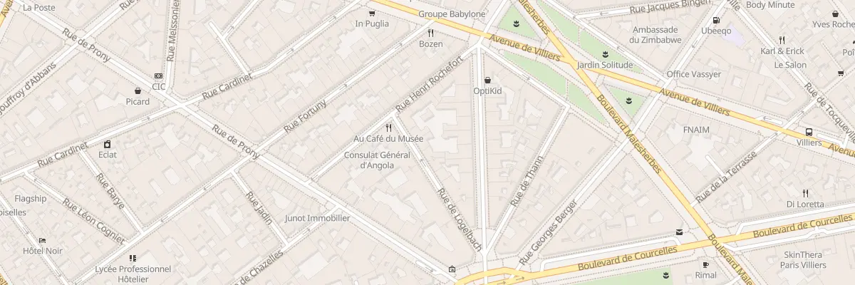 Plan du 12 Rue de Logelbach à Paris 17e Arrondissement